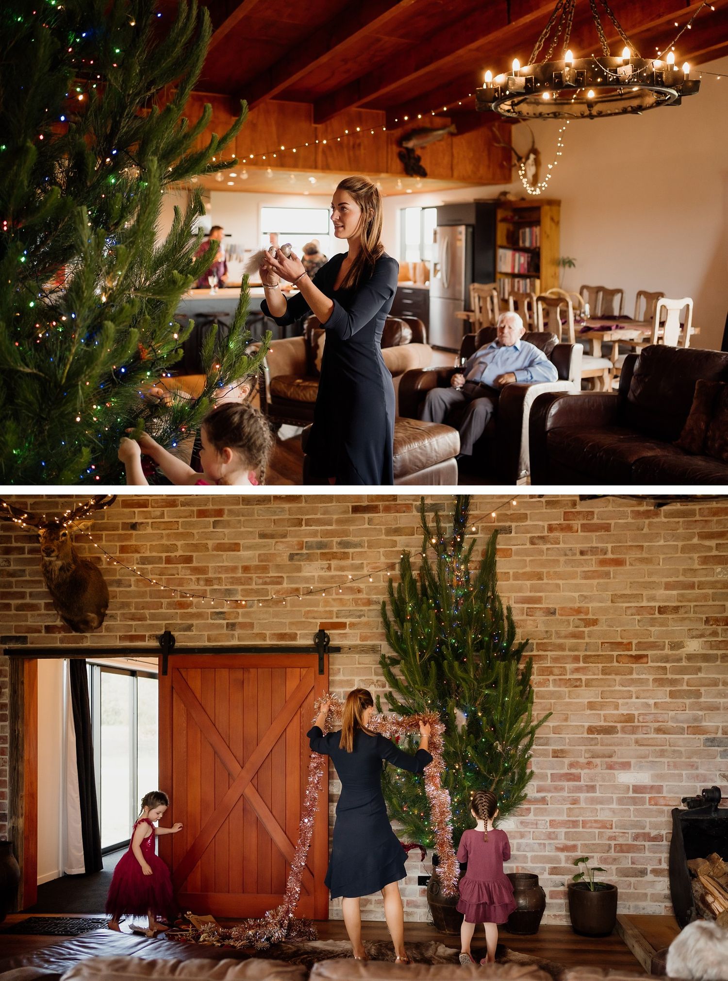 Christmas tree decorating