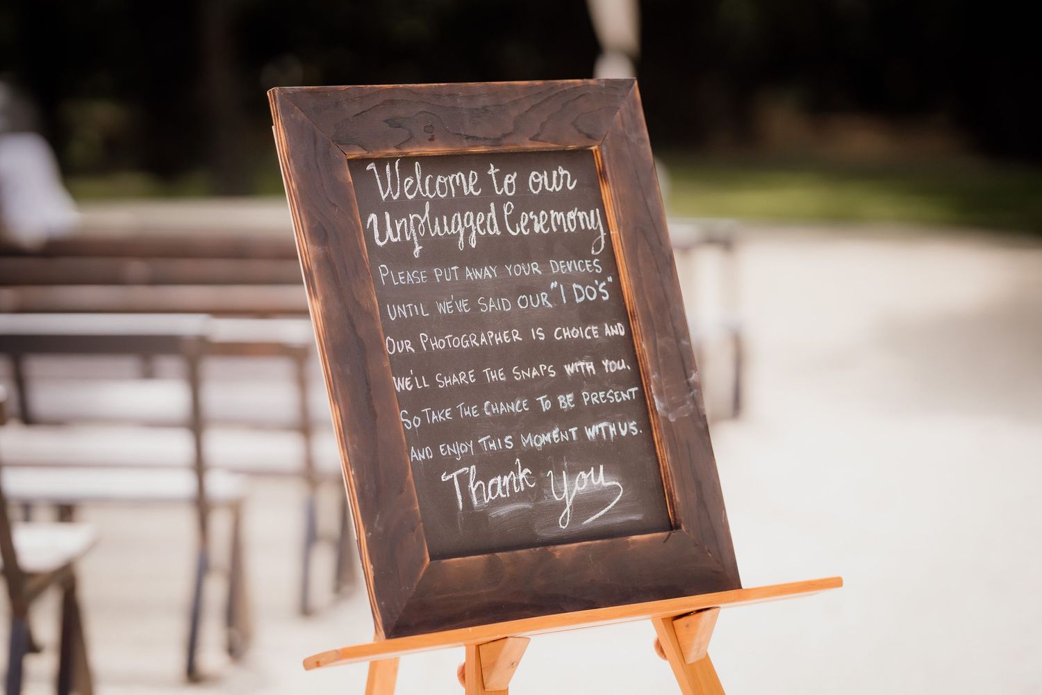 Unplugged ceremony