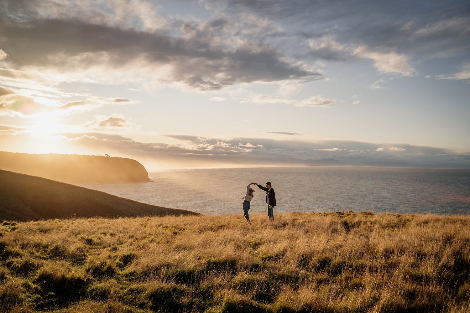 Dancing in the sunset