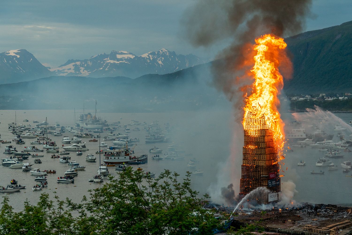 mid summer festival in the fjiords in norway