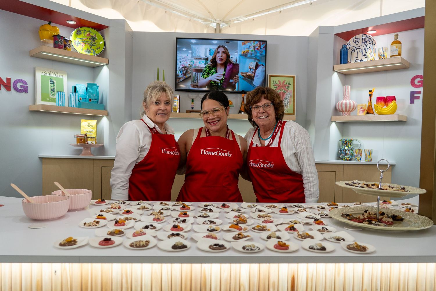 homegoods setup with servers at aspen food and wine classic