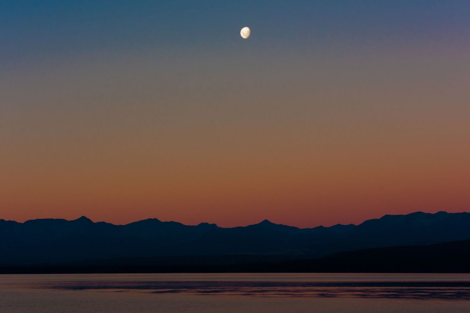 sunset over mountains