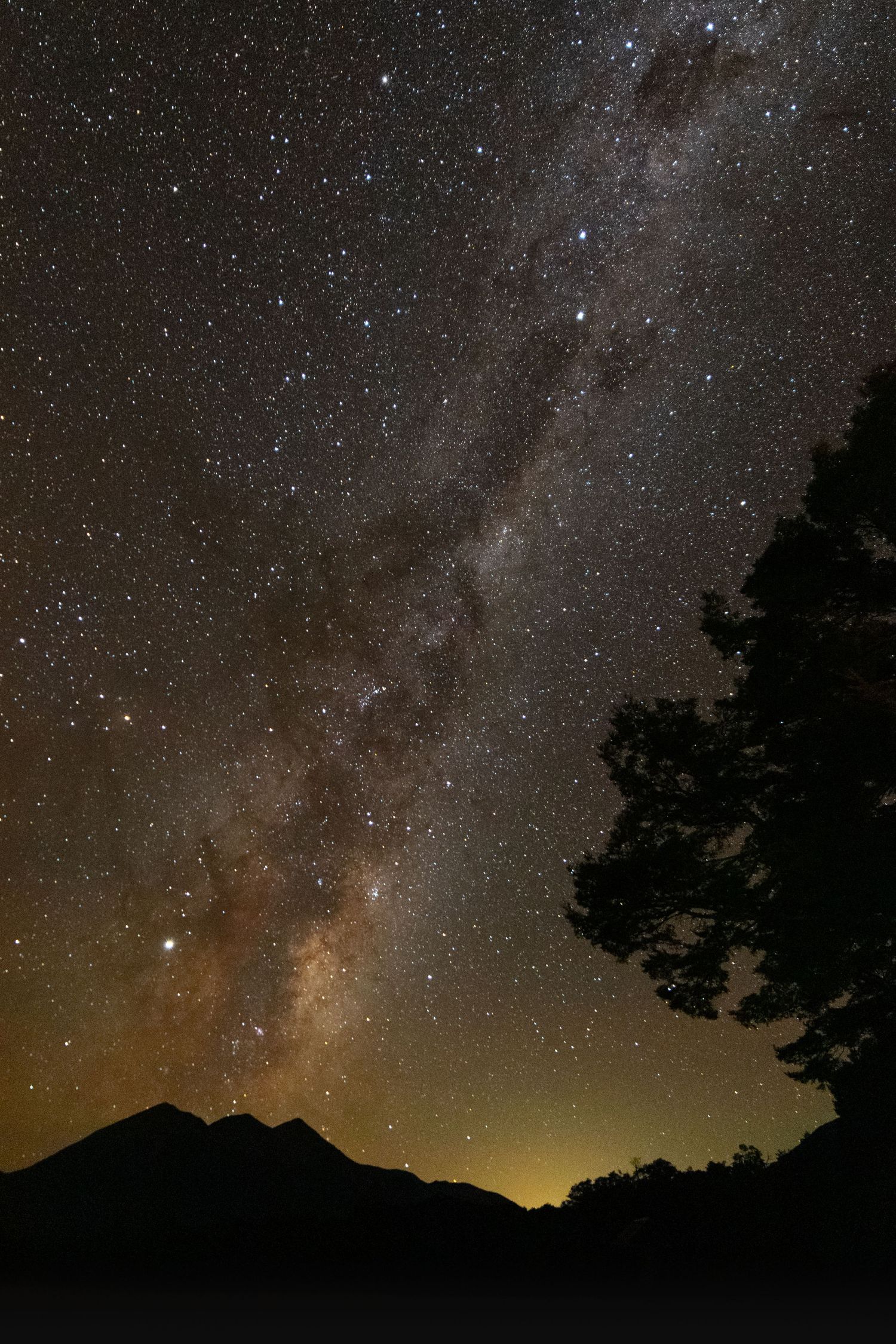 stars and milky way in new zealand