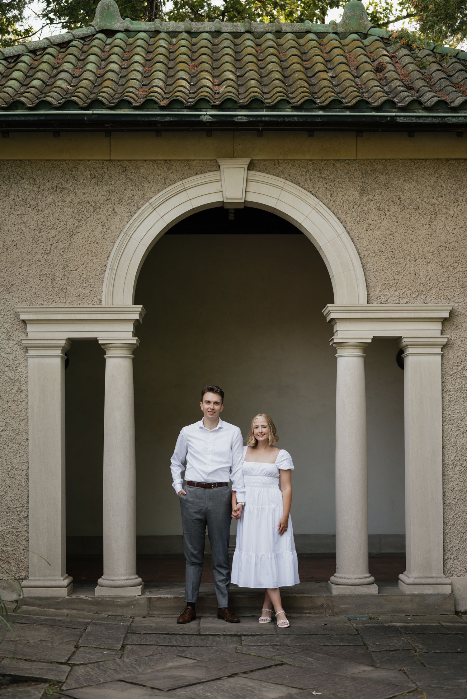 Engagement portraits on the gardens at Parkwood Estate Oshawa Ontario