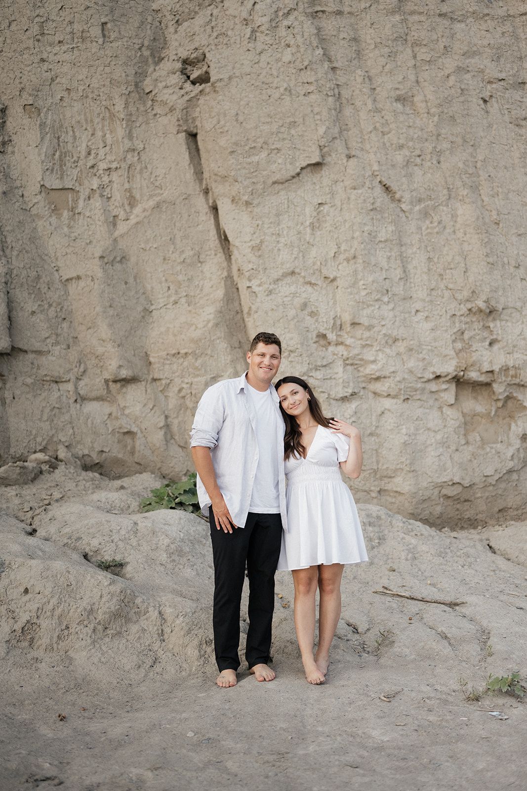 Couple portrait at Scarborough bluffs