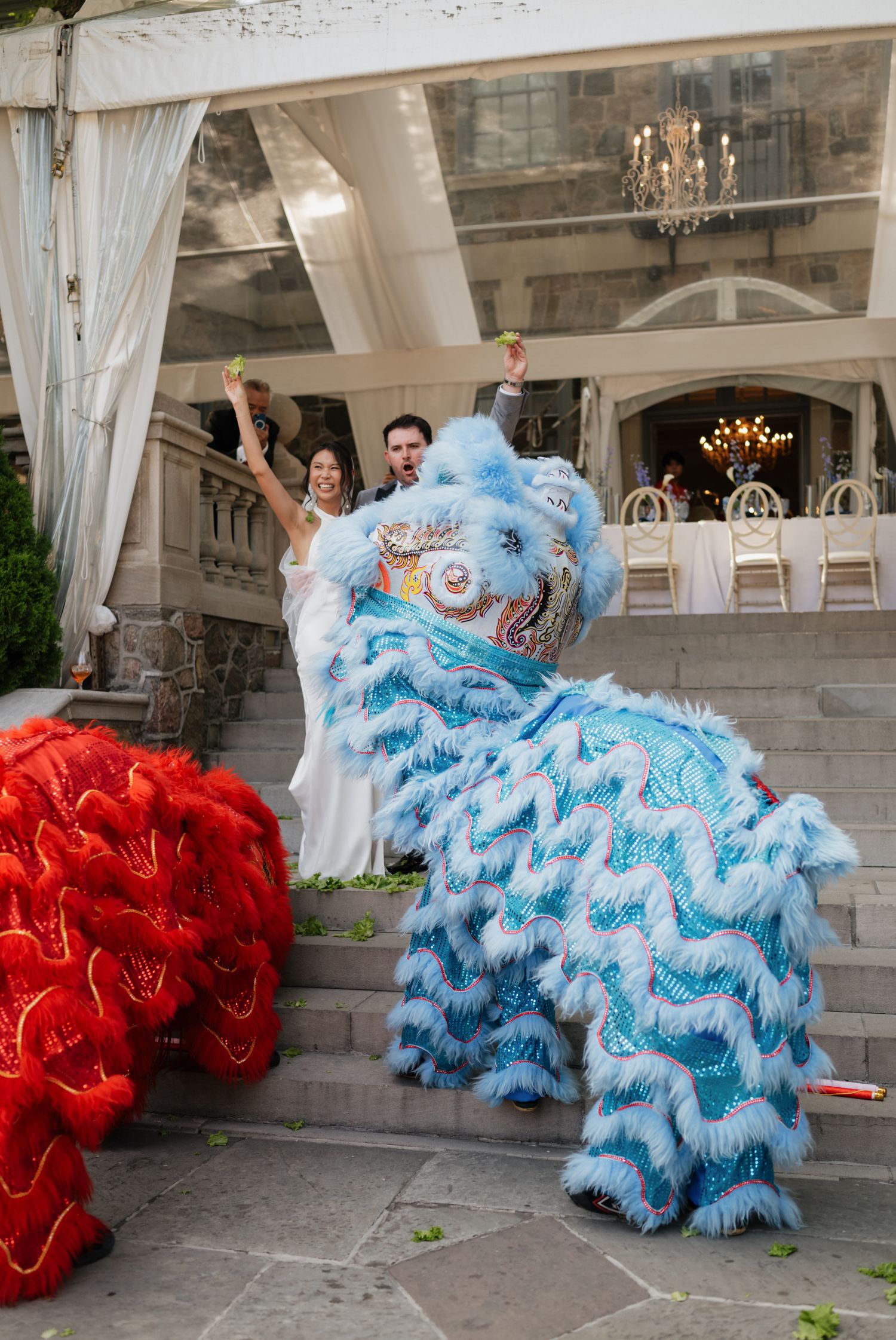 Chinese lion dance at Graydon Hall Manor, Toronto
