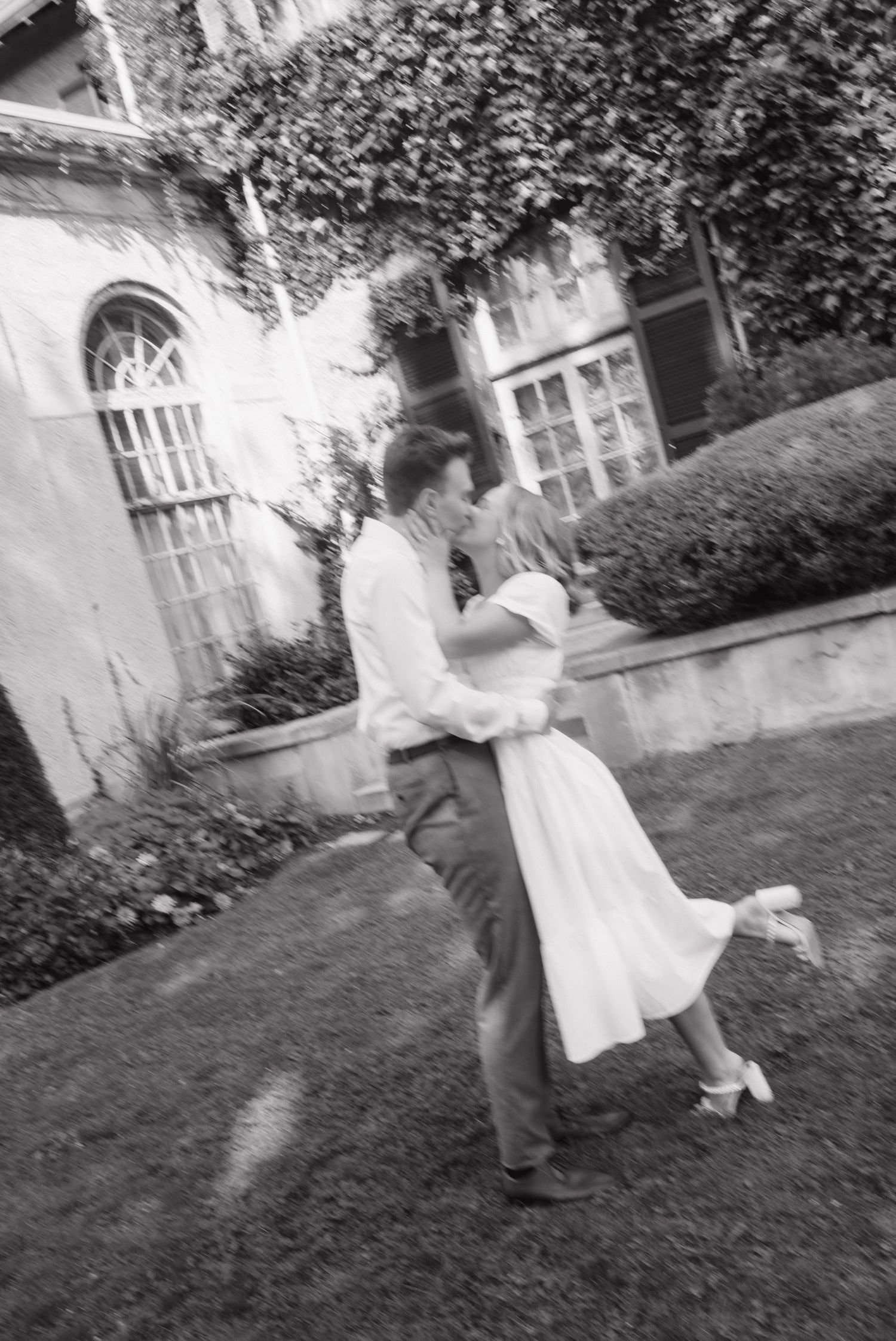 Romantic couple portrait at Parkwood Estate engagement photos Oshawa Ontario