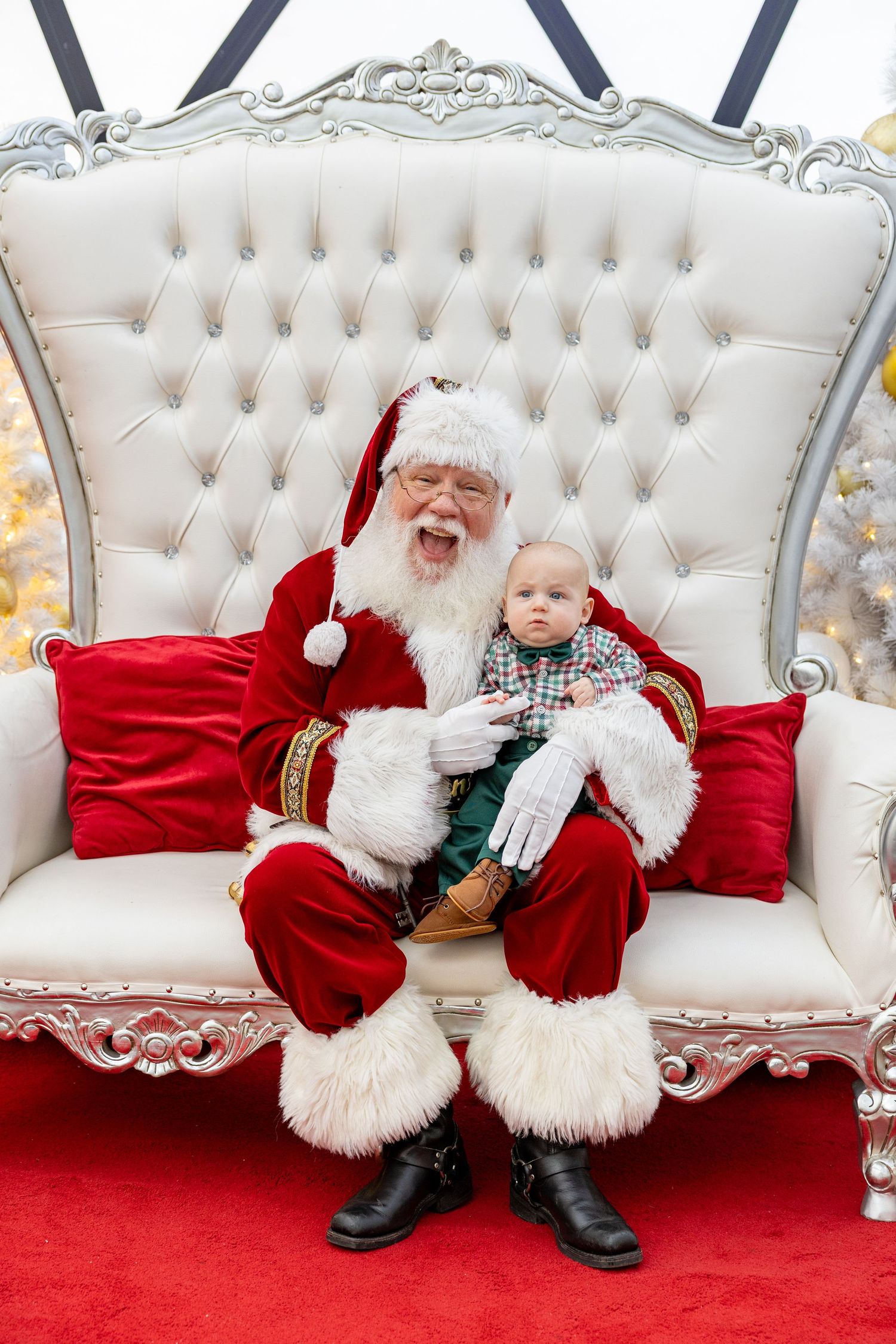 First photos with Santa - Fenton, NC Photos with Santa 2026 mini sessions in Cary, NC