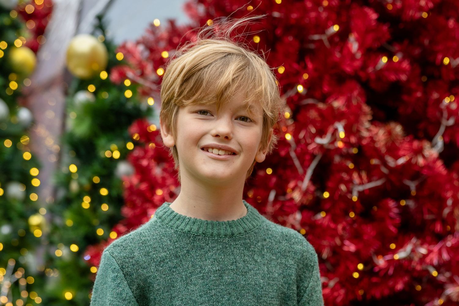 Fenton, NC Photos with Santa 2026 mini sessions in Cary, NC for holiday Christmas photos- holiday card portrait of a young boy