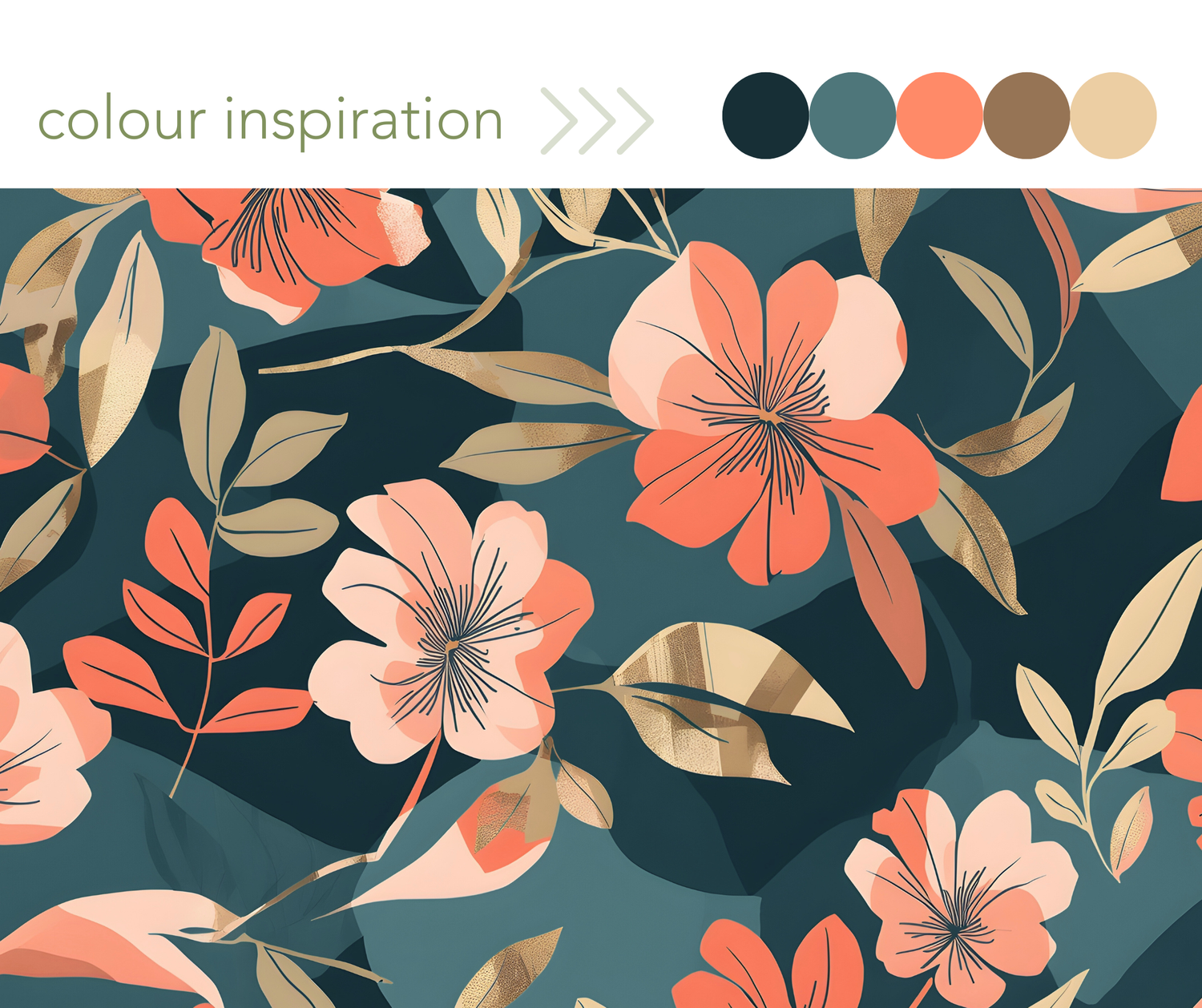 Colour inspiration with blue/green, orange and bone colour - Kelly Chapman Photographer Perth