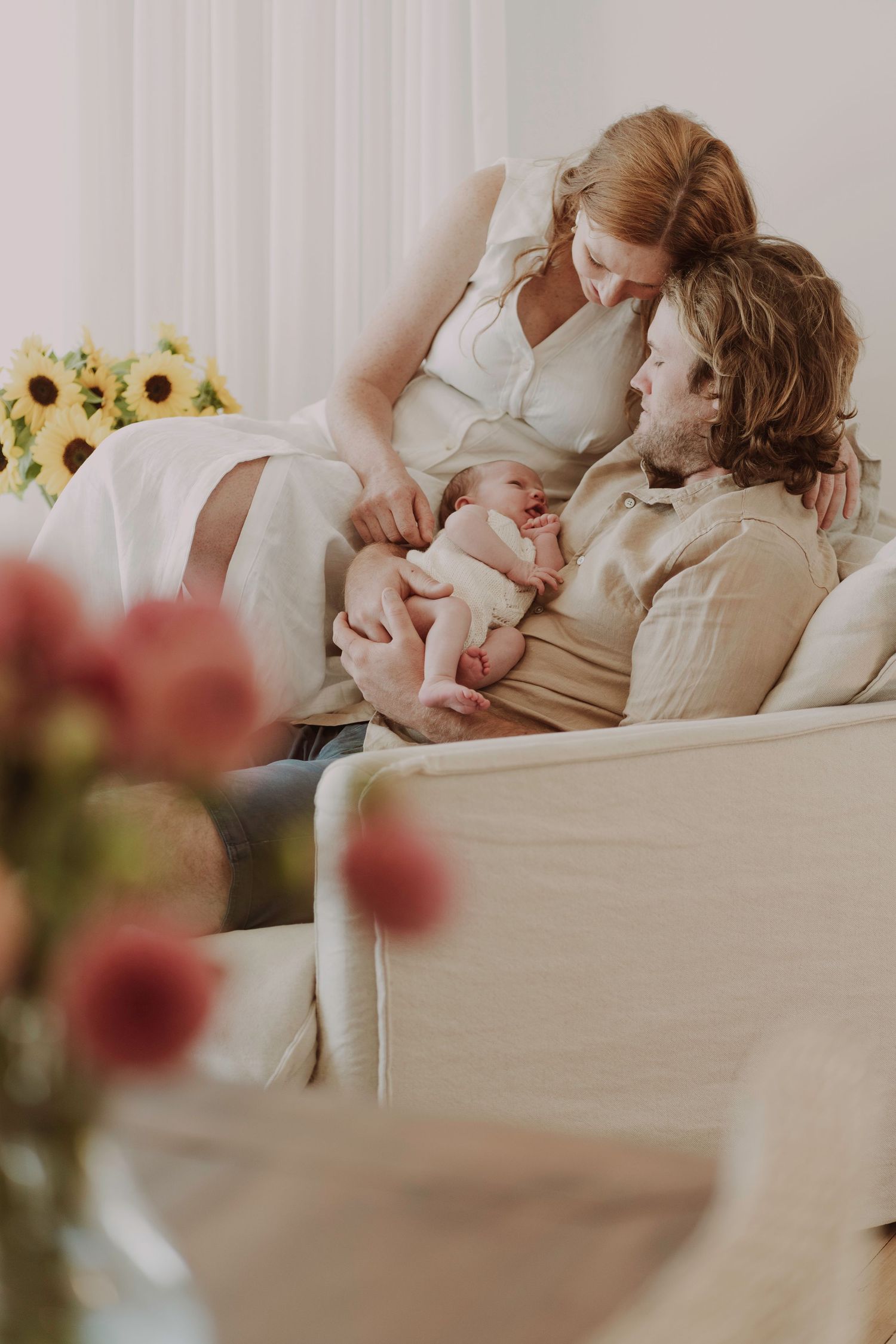 Newborn: Newborn baby photographed during a gentle lifestyle photography session