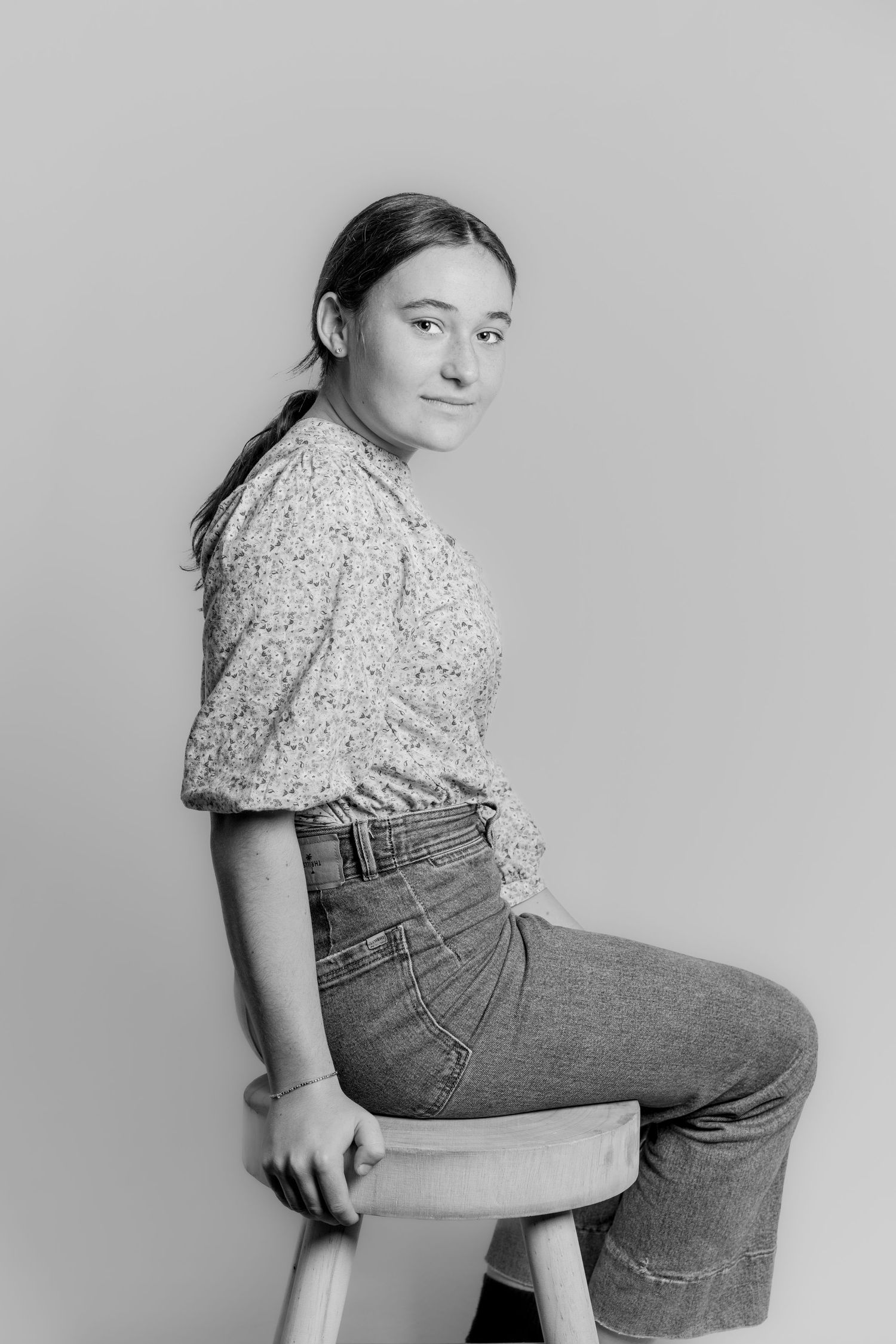 Black and white portrait photography Tasmania — honest, minimal, and artfully composed studio images.