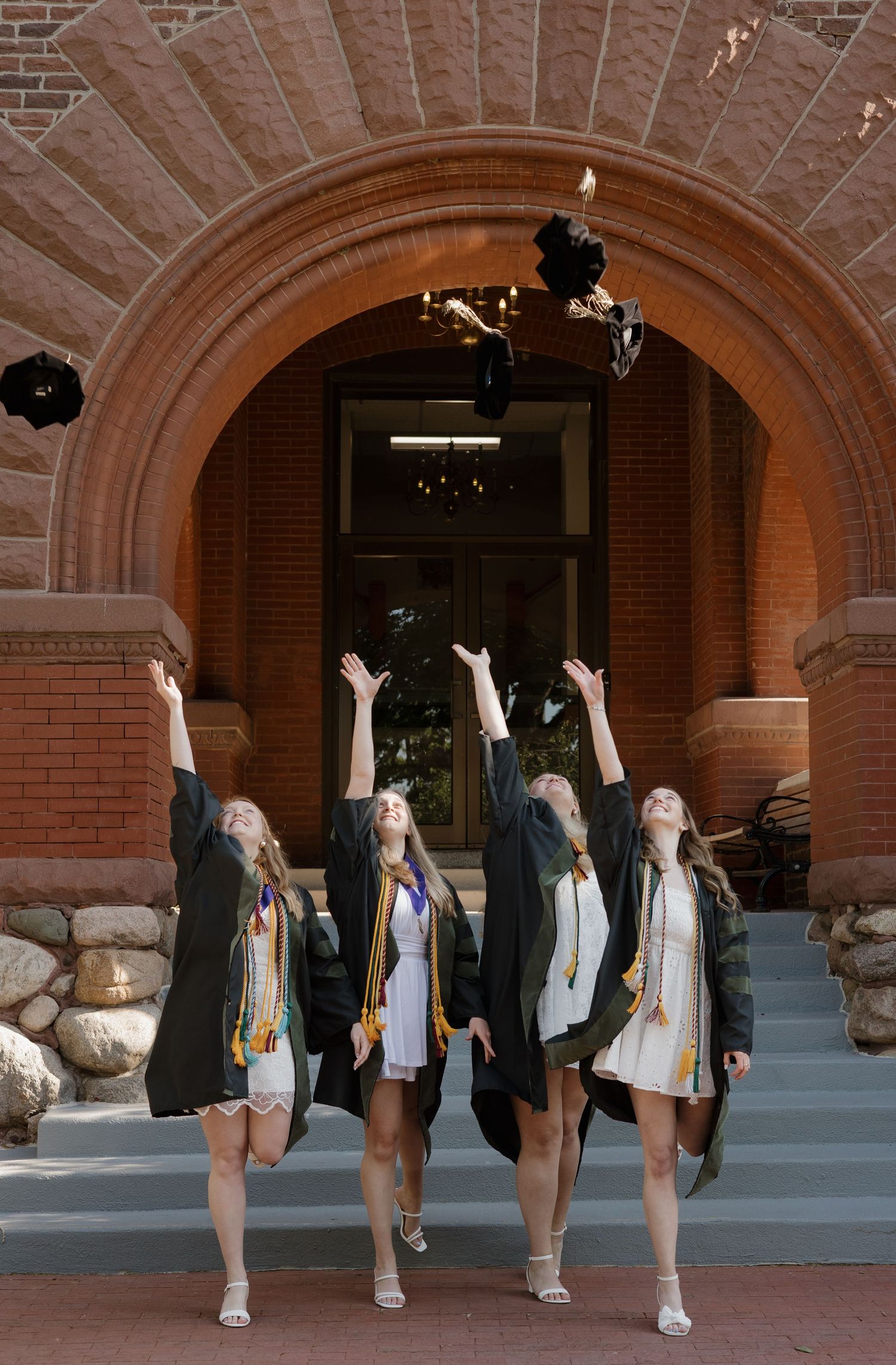 College seniors at Drake tossing cap. Drake University. #DrakeUniversity #iowa #desmoines