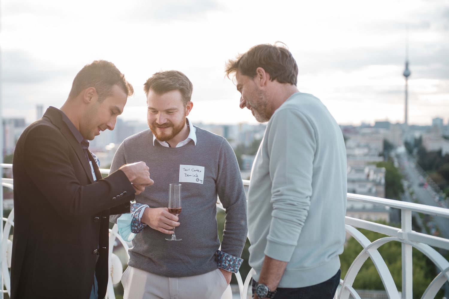 Event Fotografie mit Investoren auf dem Turm am Frankfurter Tor  Entrepreneurs First