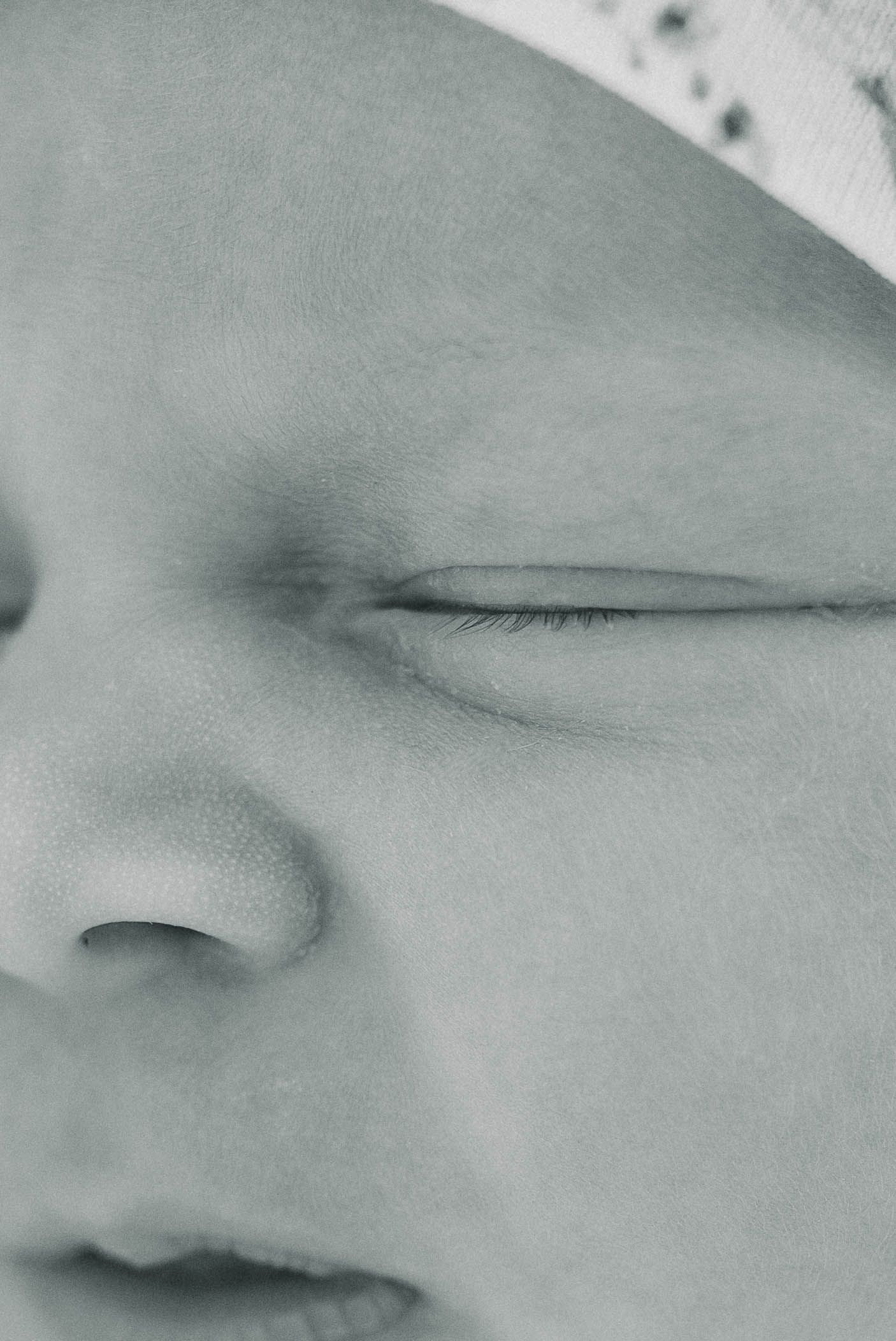 close up details newborn baby