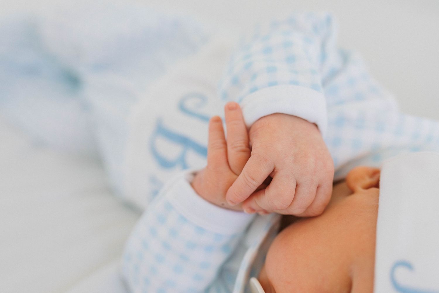 newborn baby close up hands