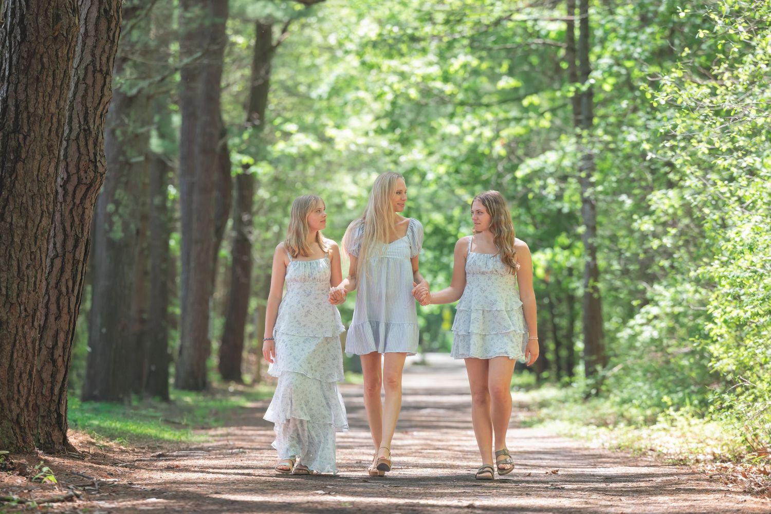 Family photo with mom and daughters