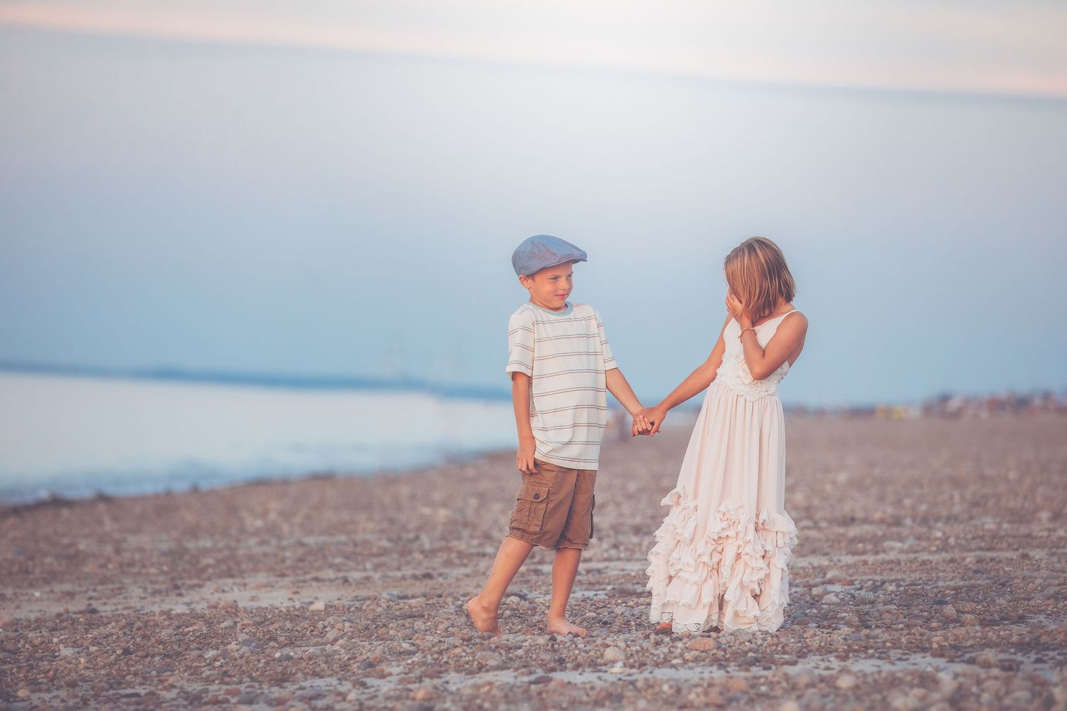 children on the beach