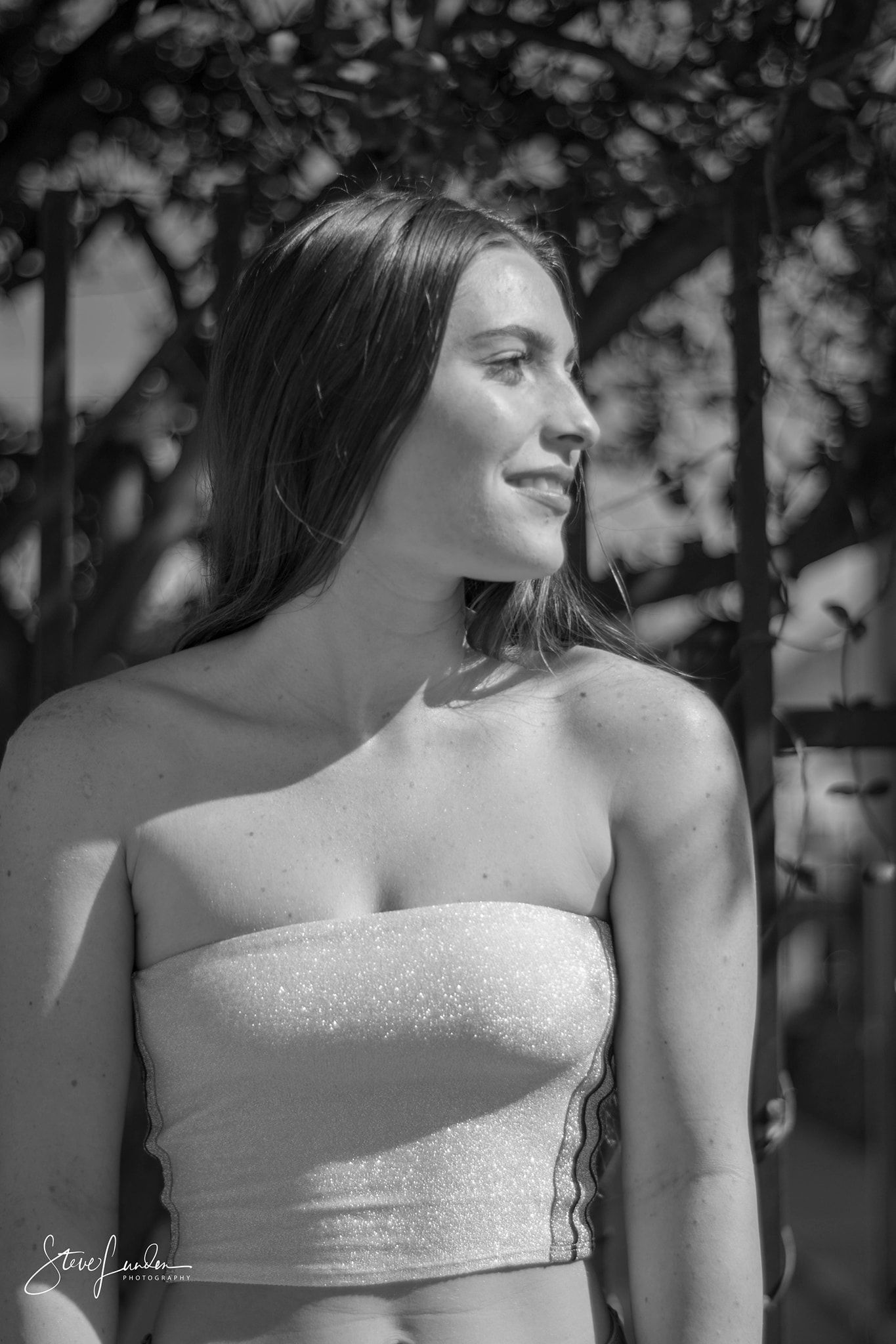 portrait of a young woman looking to the left