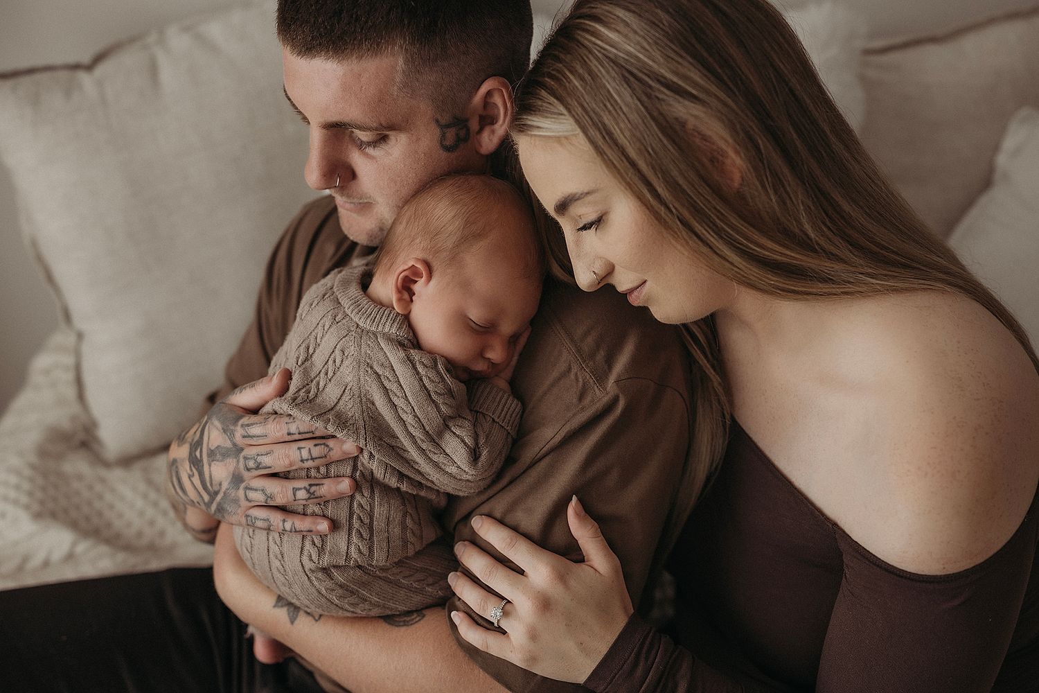 emotional newborn family portrait geelong studio photography