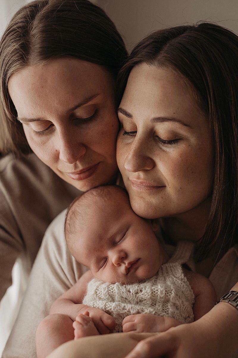 first time parents armstrong creek studio photography, sleeping baby girl