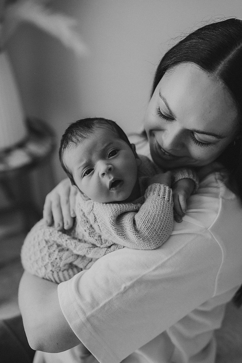 wide awake newborn didnt want to sleep for photo session, newborn photography geelong