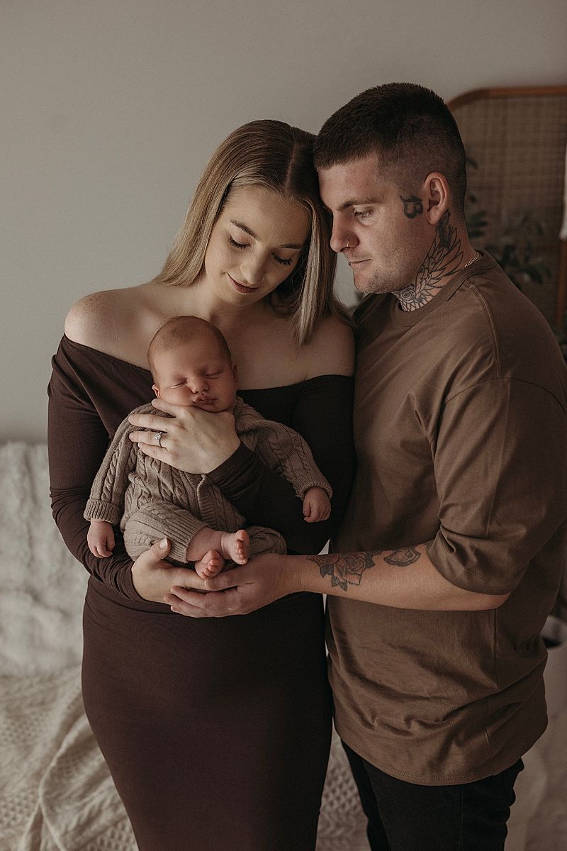 soft timeless newborn portrait studio photography geelong