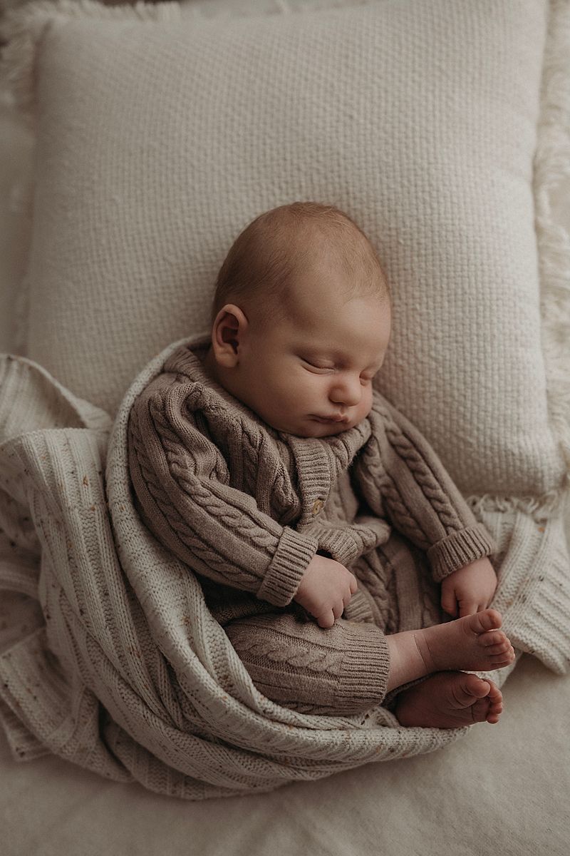 close up newborn baby face studio photography torquay