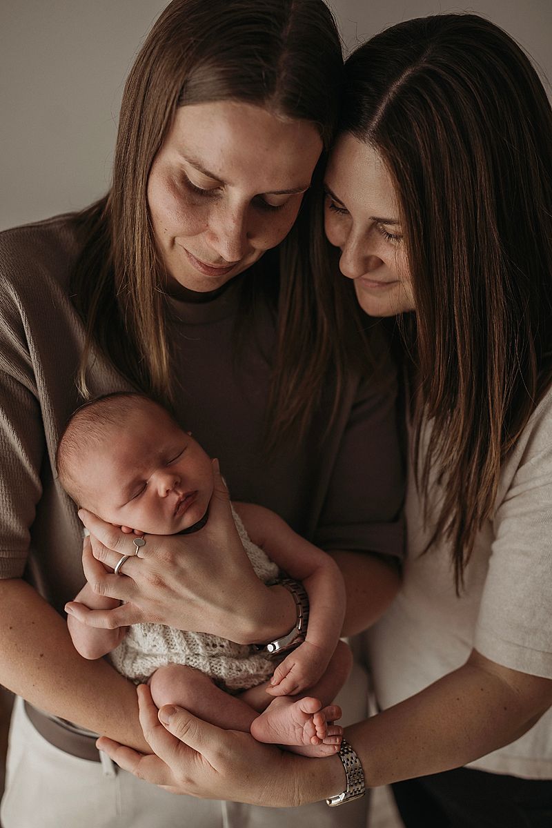 first time mums in Geelong studio photography, sleeping baby
