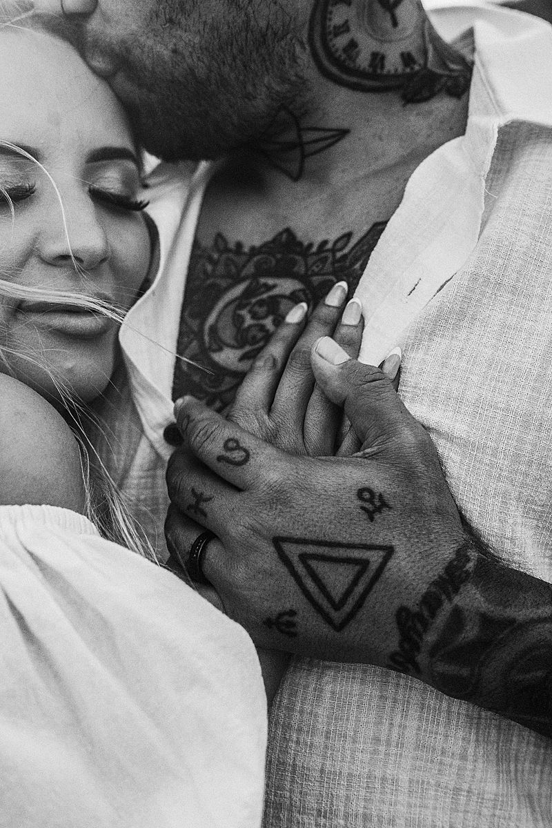 engagement session at the beach sweet couple