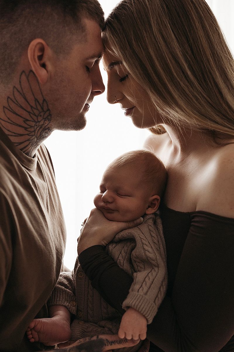 natural newborn photography with parents geelong studio