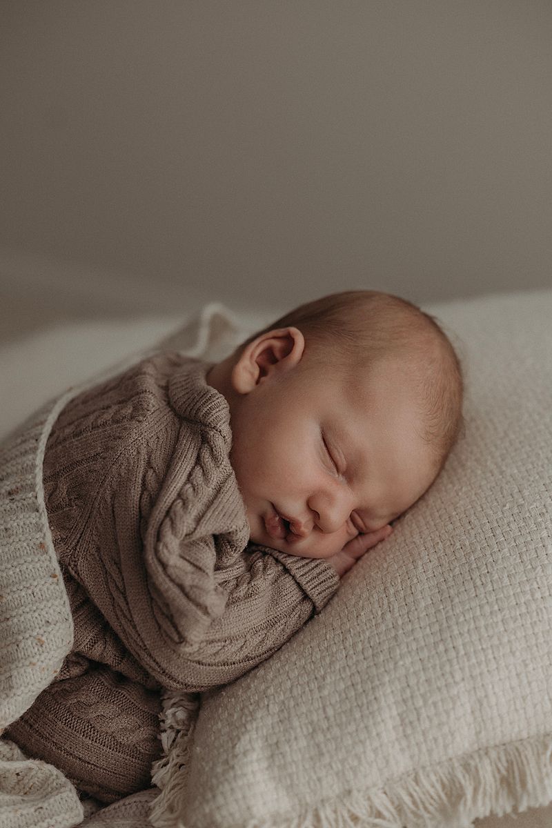 newborn baby portrait with soft natural tones geelong