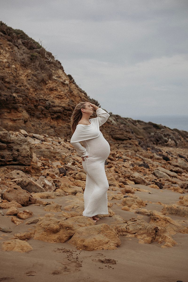 torquay beach, surfcoast maternity photoshoot, pregnant mum to be beach photoshoot with geelong newborn photgrapher