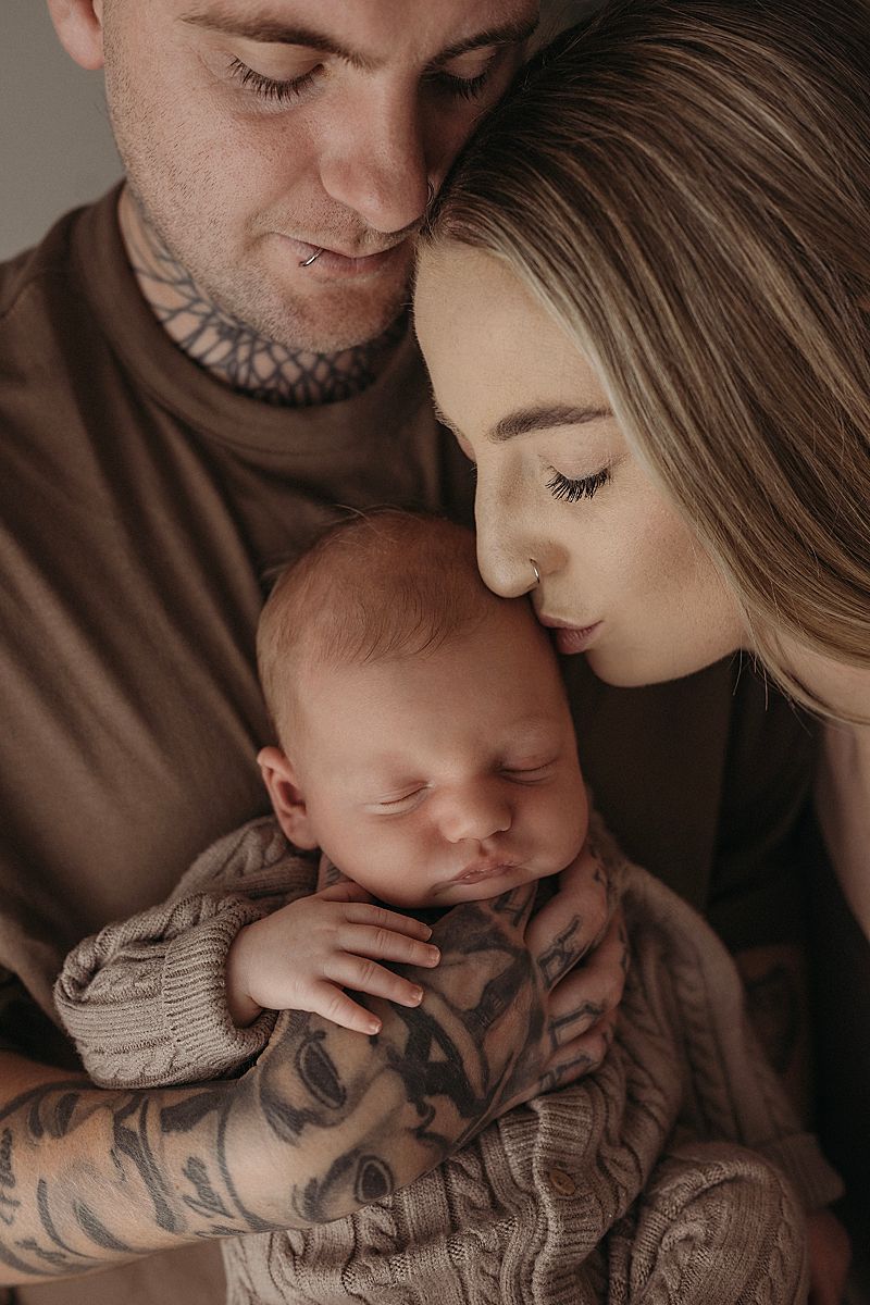 newborn baby peacefully sleeping studio photography geelong