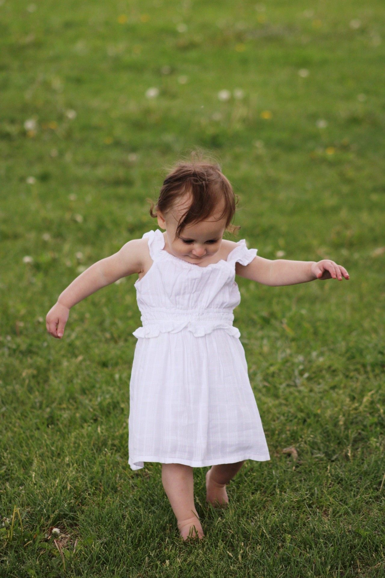 Portrait of baby, springtime, Headid Park, Sioux City, Iowa