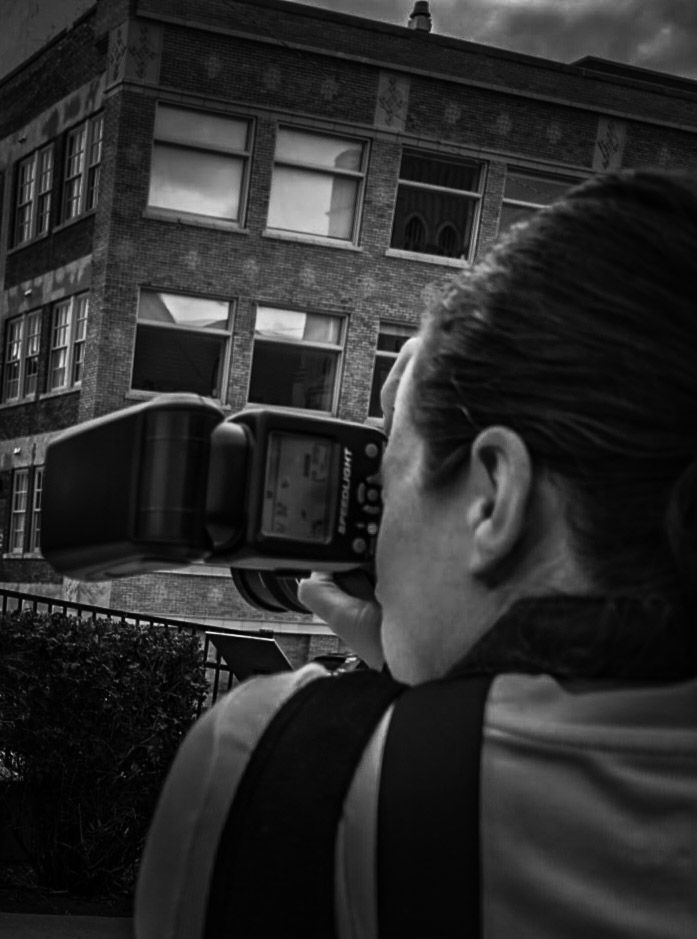 Behind the scenes photo, downtown Sioux City, Iowa