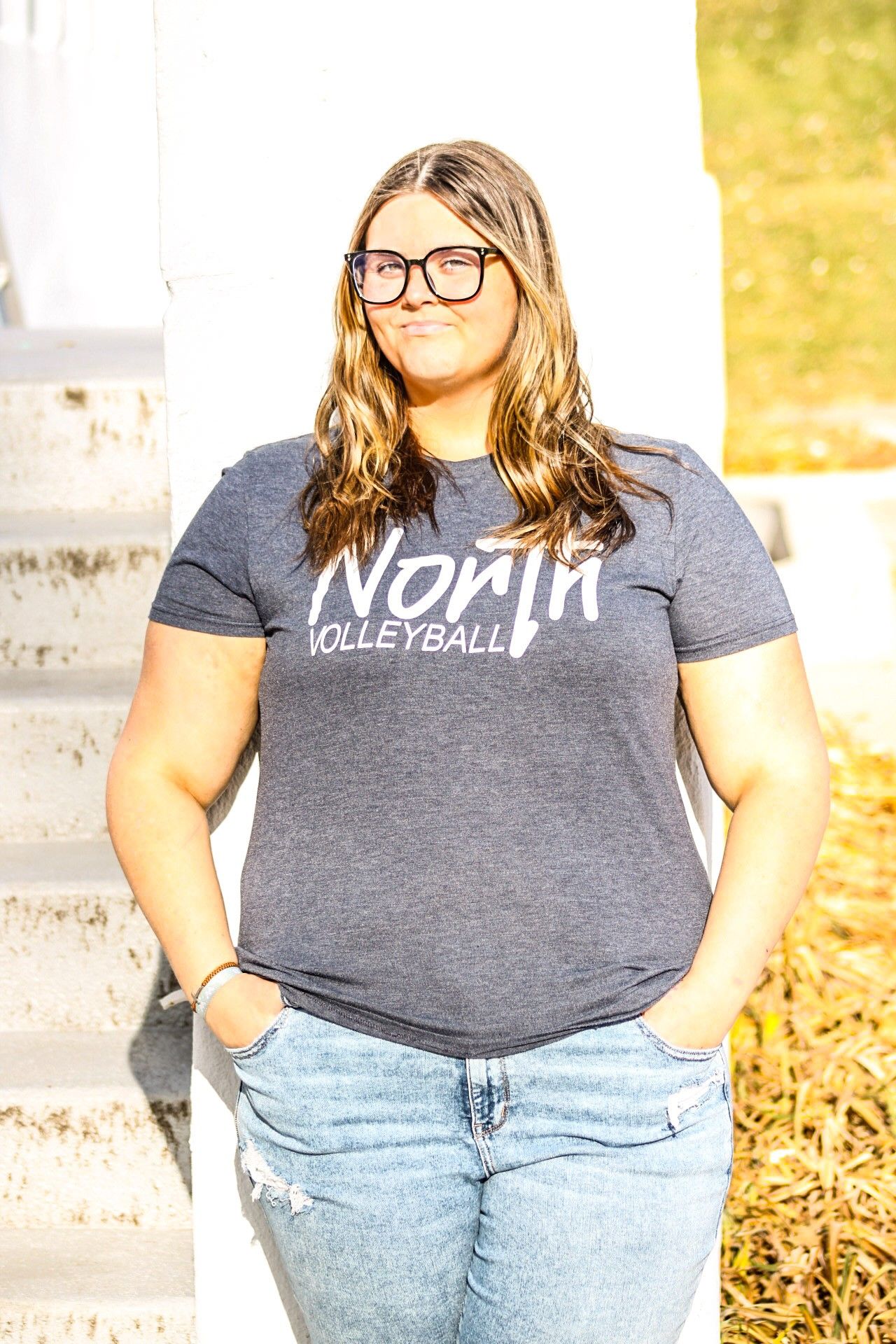 Senior portrait of female by the bandstand in Grandview Park, Sioux City, Iowa