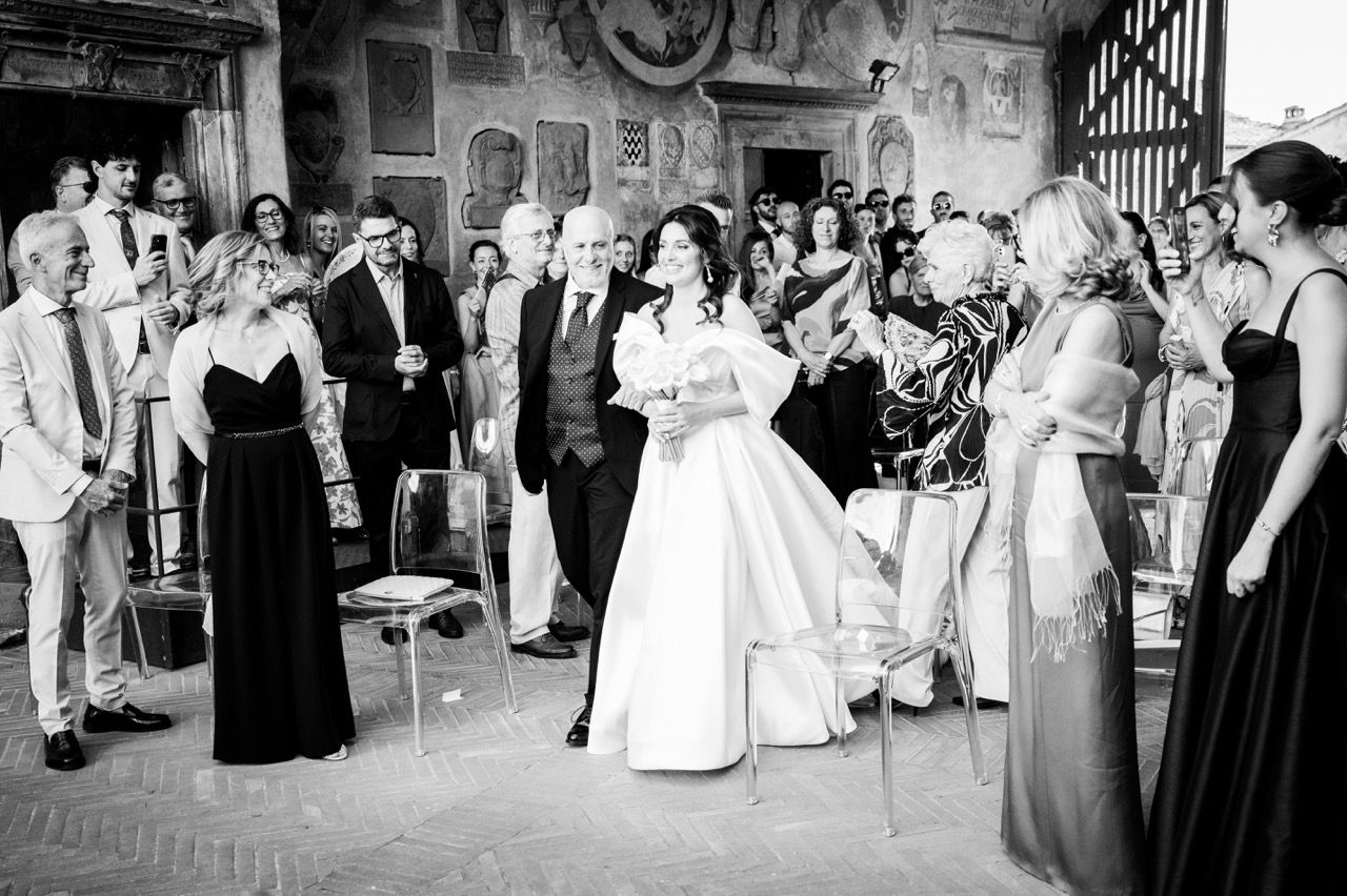 ingresso sposa al palazzo pretorio di certaldo alto