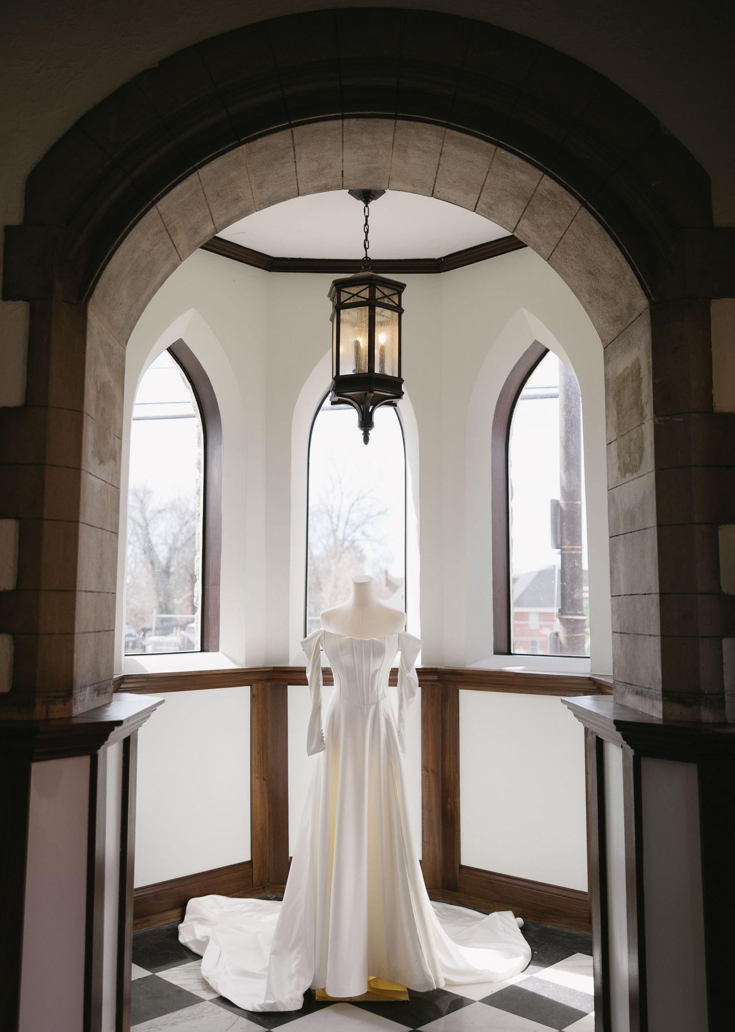 Wedding dress detail photo