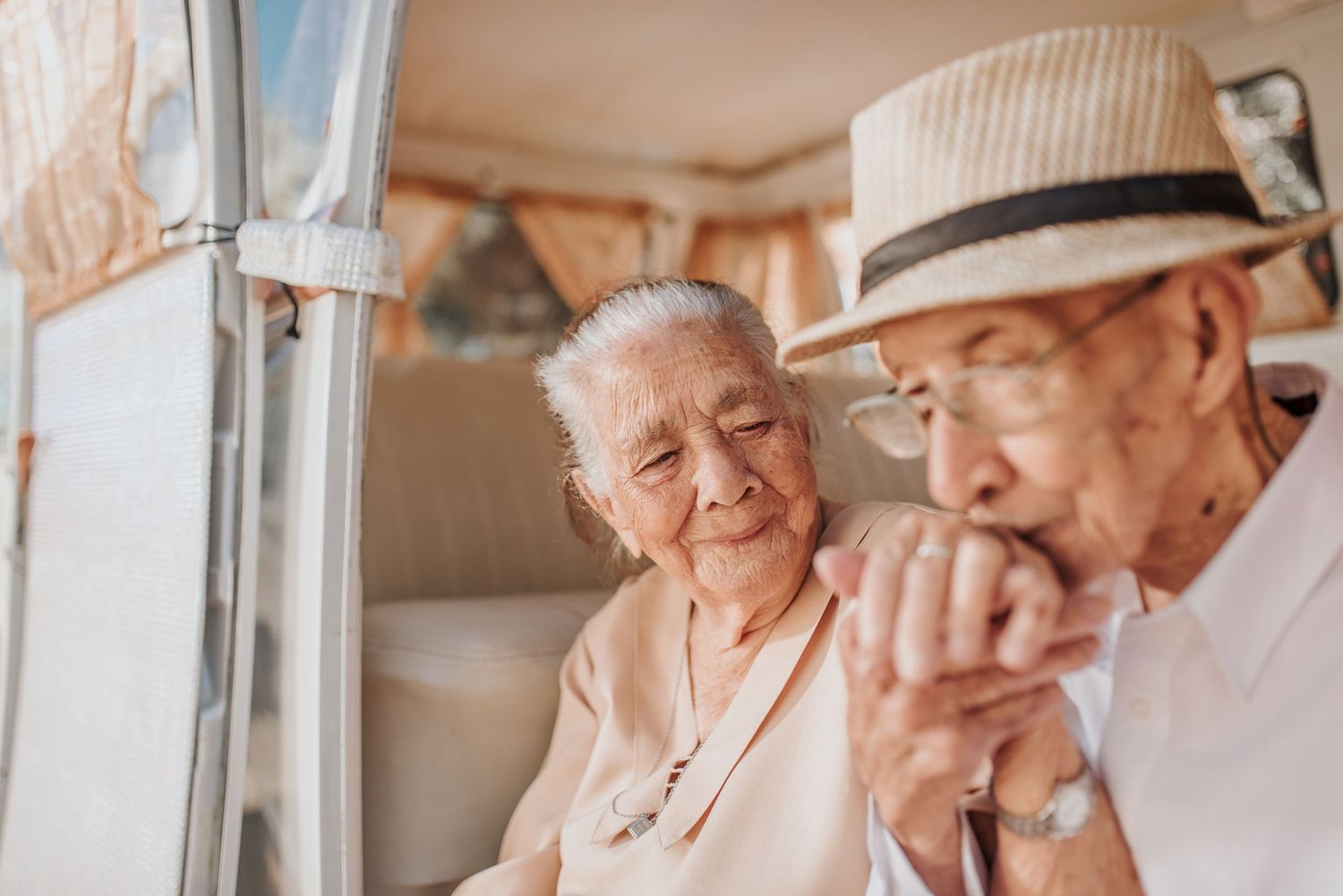 Senior residents enjoying companionship and laughter together.