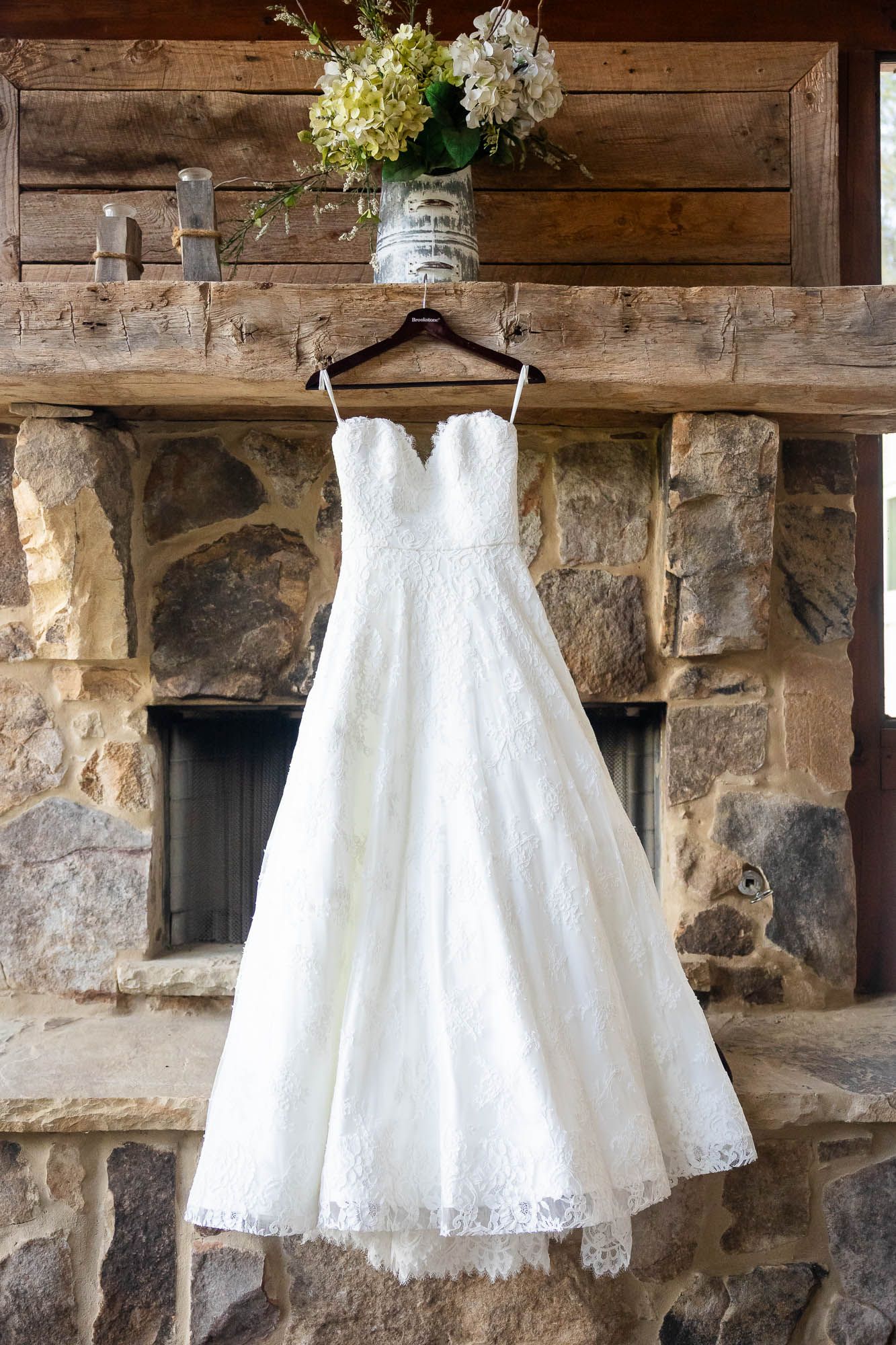 photo of wedding dress details during a wedding in Ellijay Georgia
