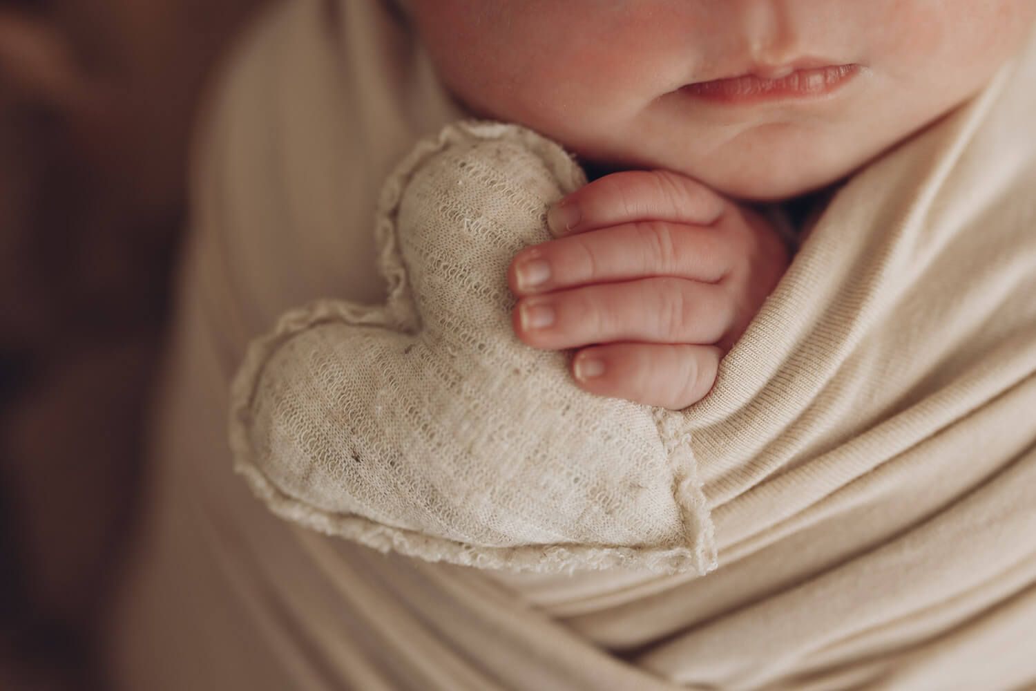 Detailaufnahme kleiner Babyhände mit Kuscheltier bei einem liebevollen Neugeborenen Fotoshooting in Hannover