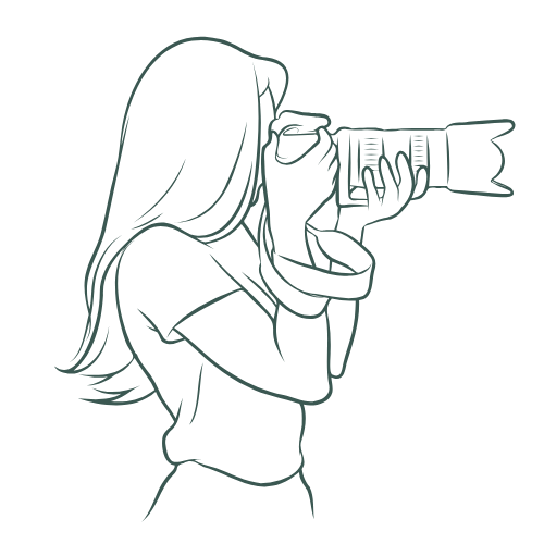 Simple line drawings of people in casual conversation with speech bubbles, sketched in a minimalist style.