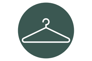Hanger icon representing curated client wardrobe and styling by Denver maternity photographer.