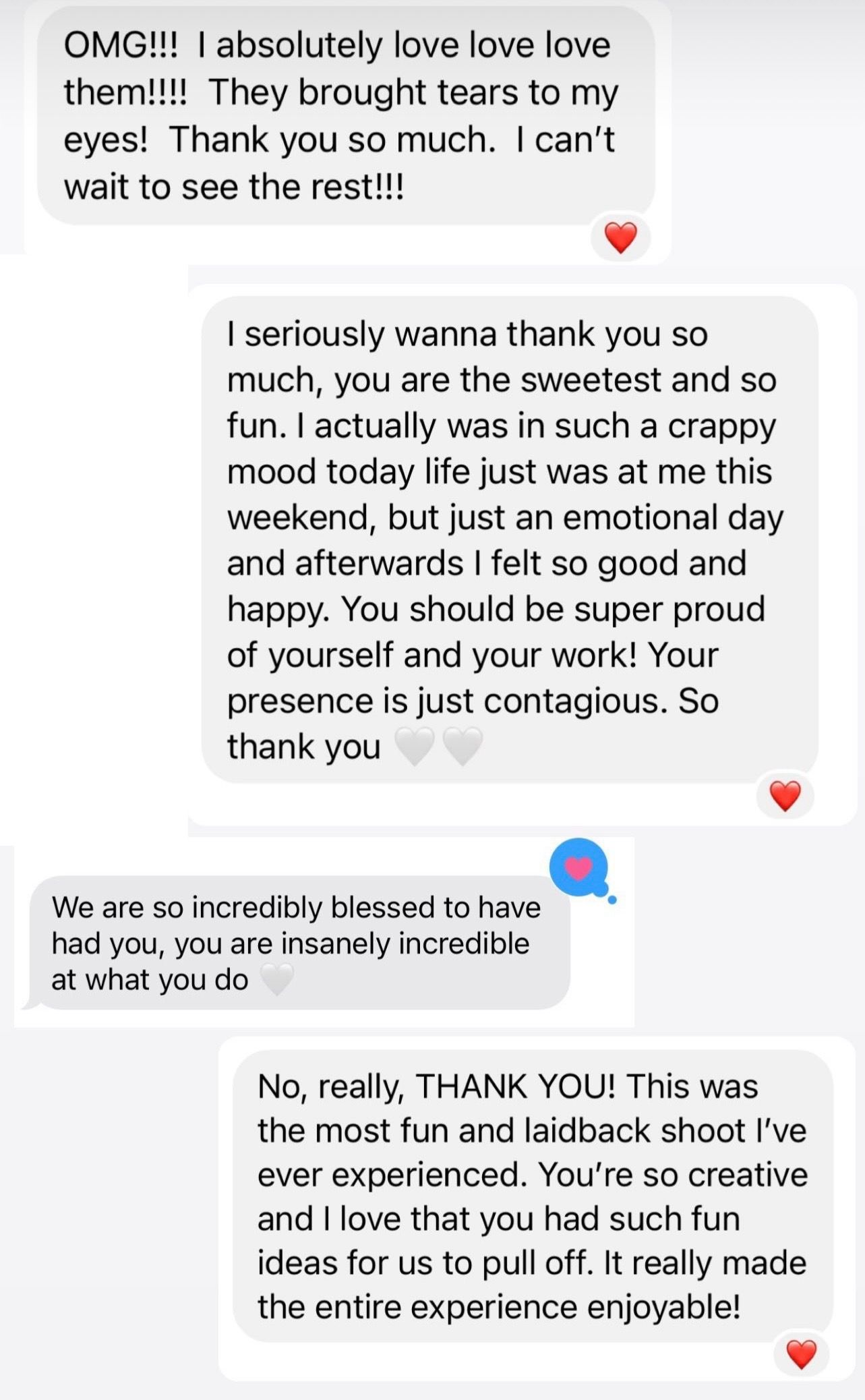 Client testimonial.