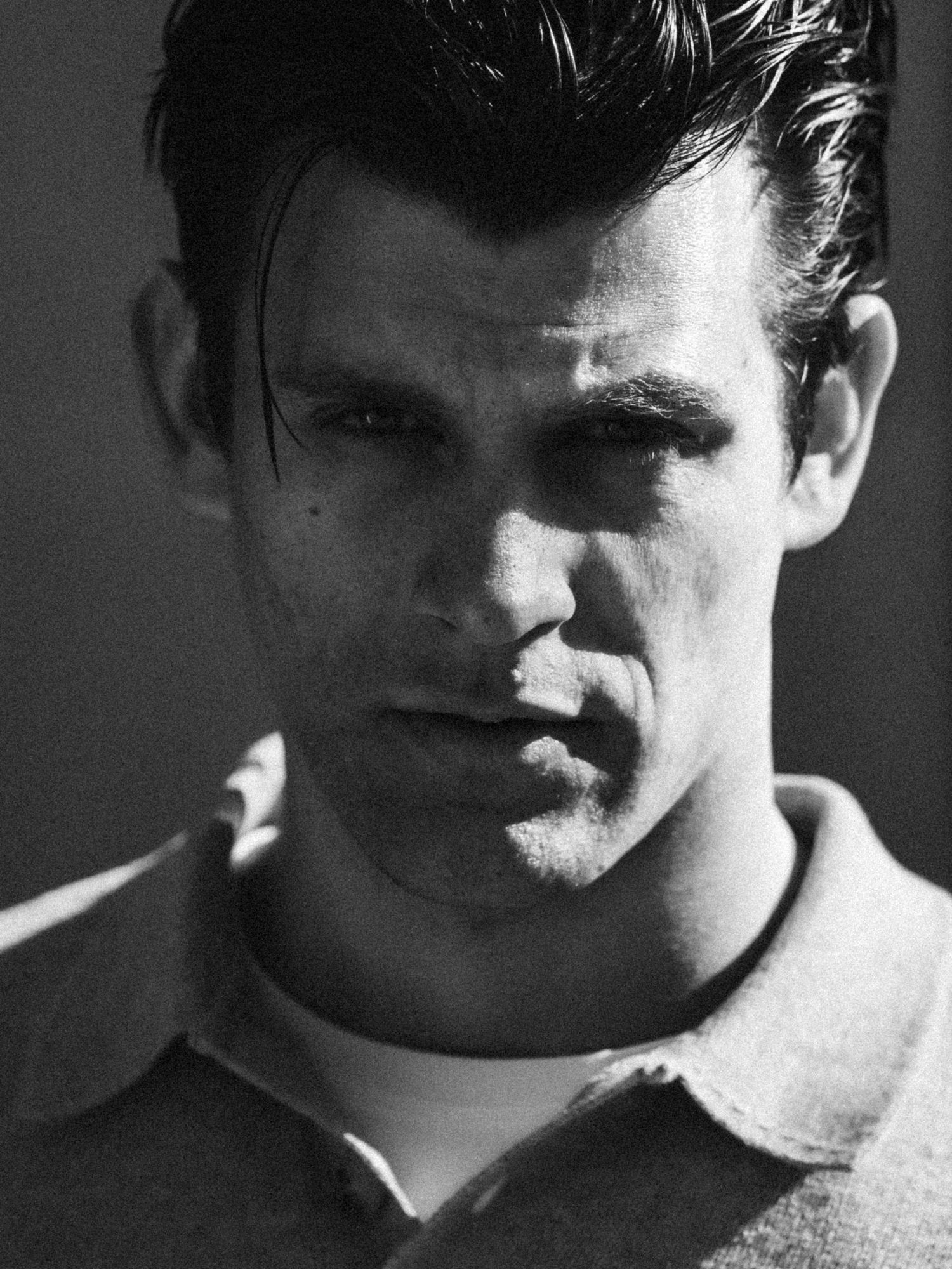 Editorial Male Portrait by Photographer Arthur Hall. 
BW, Monochrome, Men's Portraiture, Photographer Warsaw.