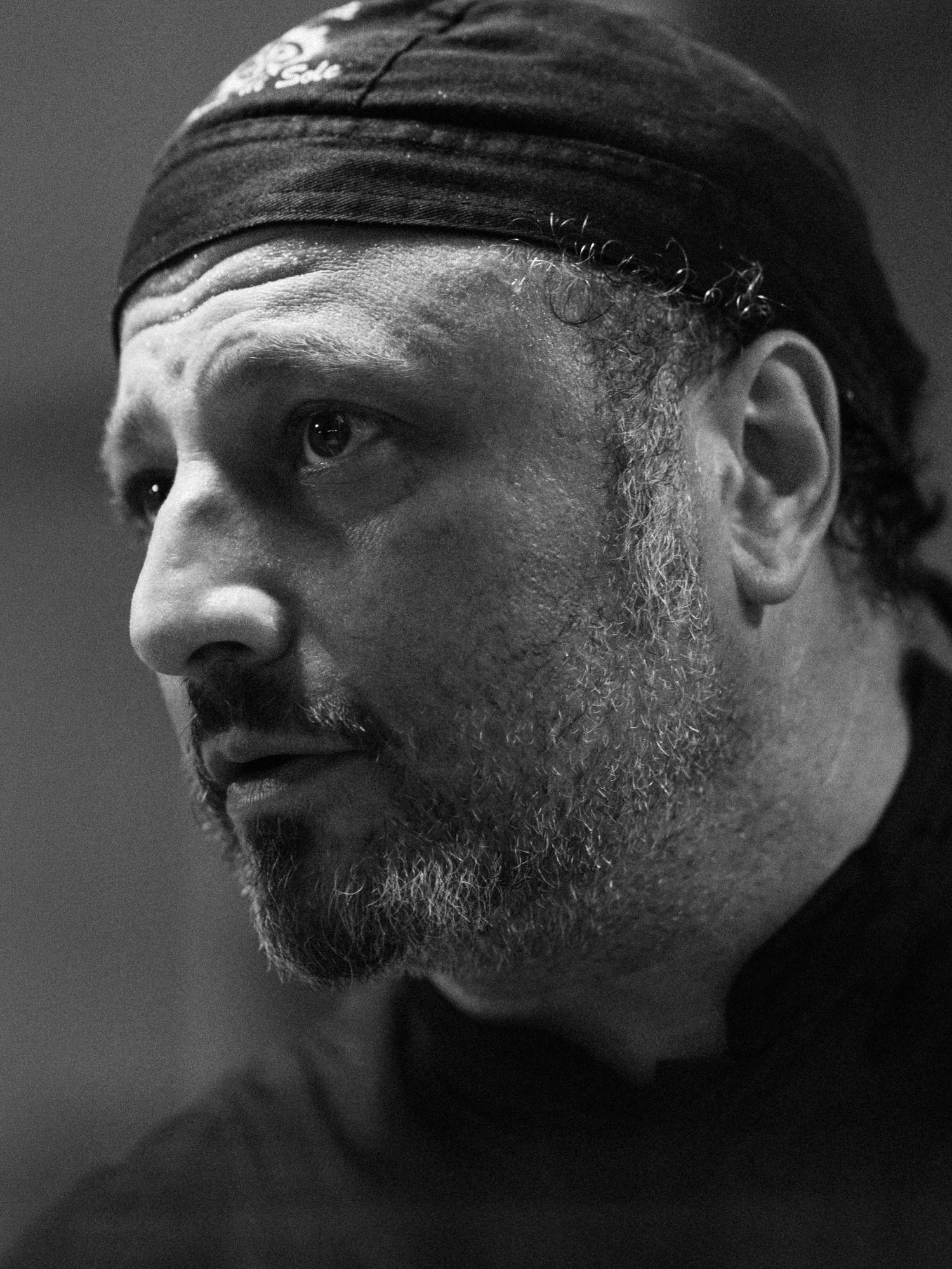 Commercial Photography by Arthur Hall. 
Restaurant, Italian Pizzeria, Chef, BW, Monochrome, Male Portrait, Puglia, Italy.