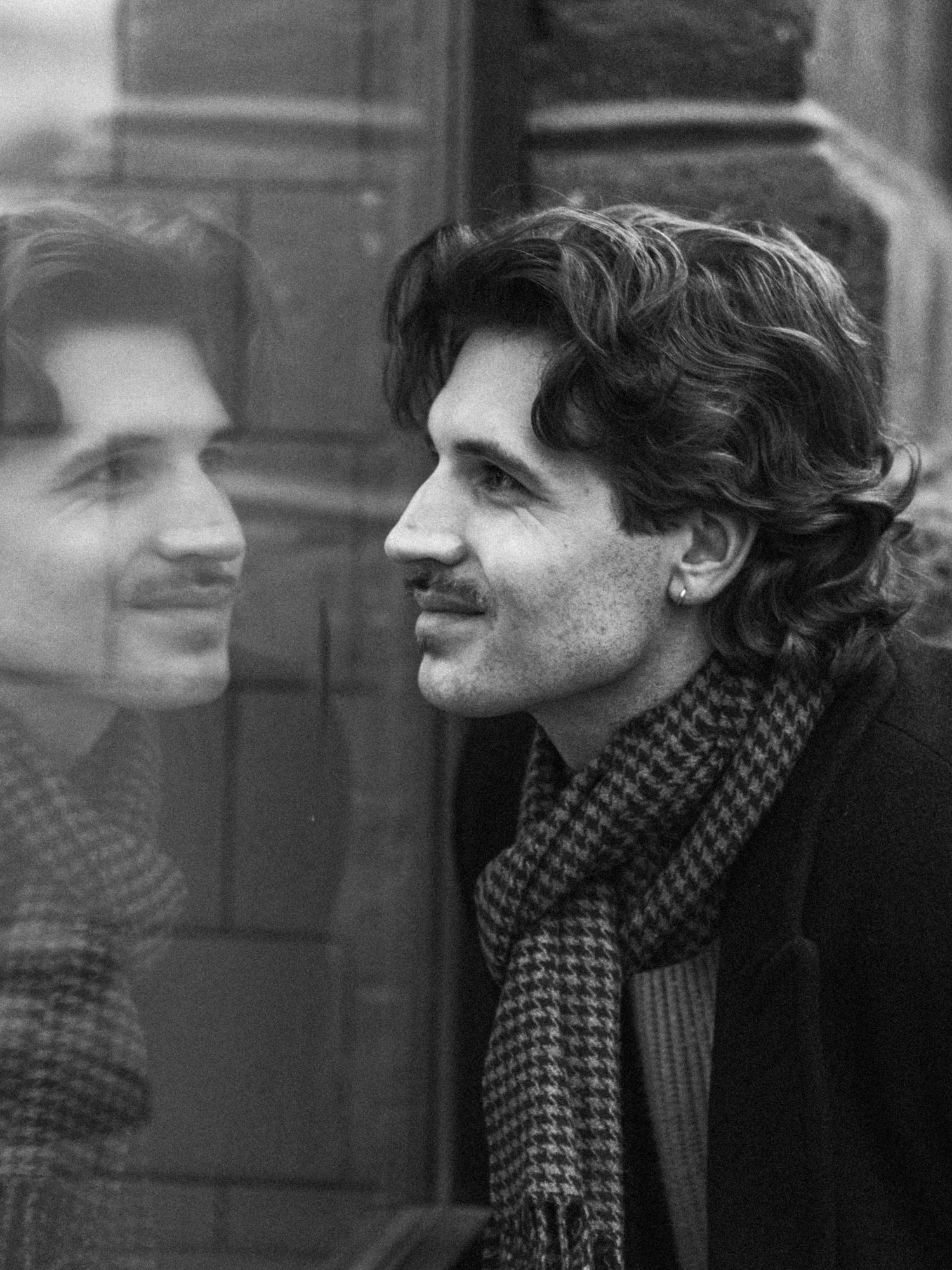 Editorial Male Portrait by Photographer Arthur Hall. 
BW, Monochrome, Men's Portraiture, Photographer Warsaw.