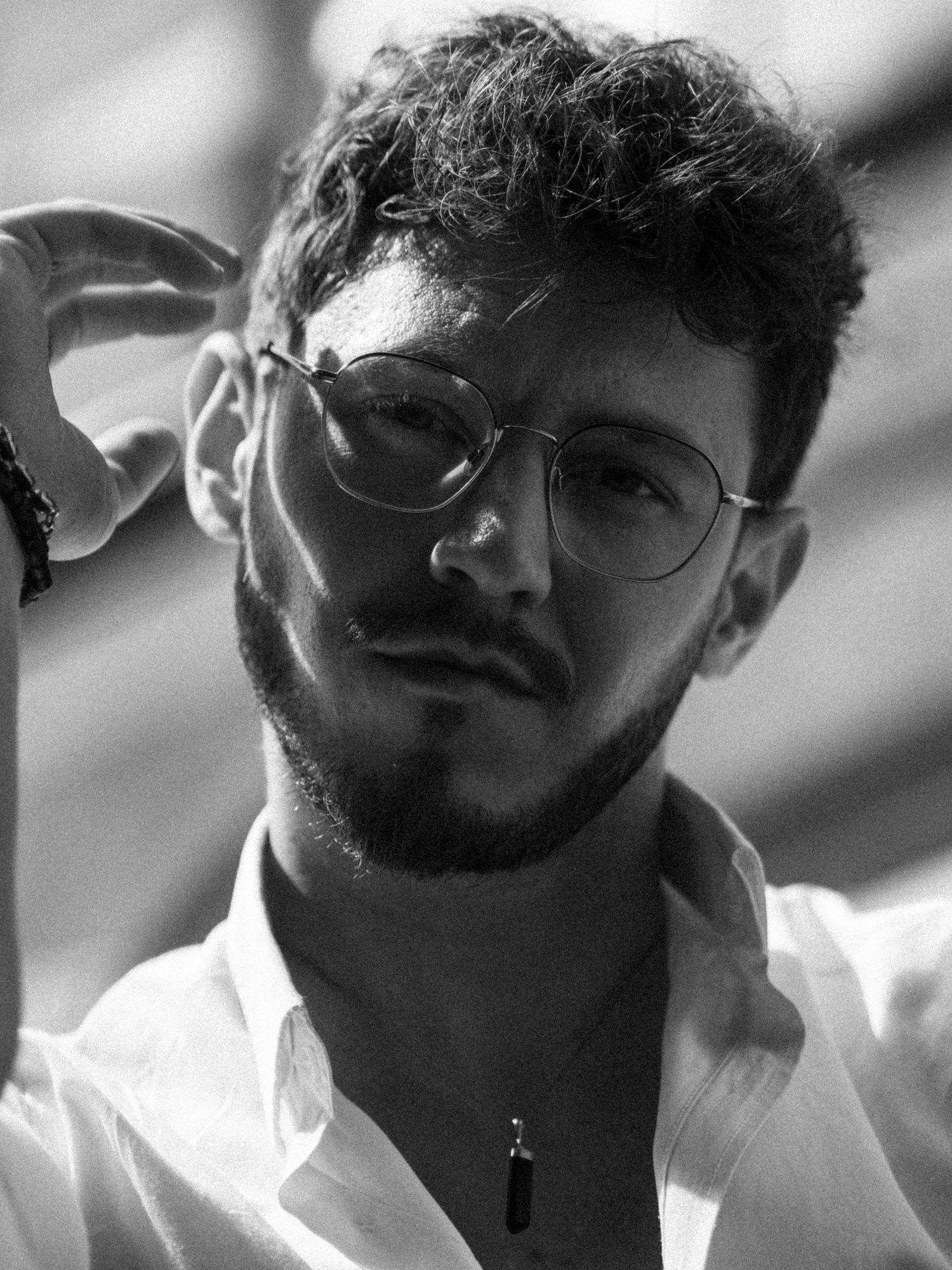 Editorial Male Portrait by Photographer Arthur Hall. 
BW, Monochrome, Men's Portraiture, Photographer Warsaw.