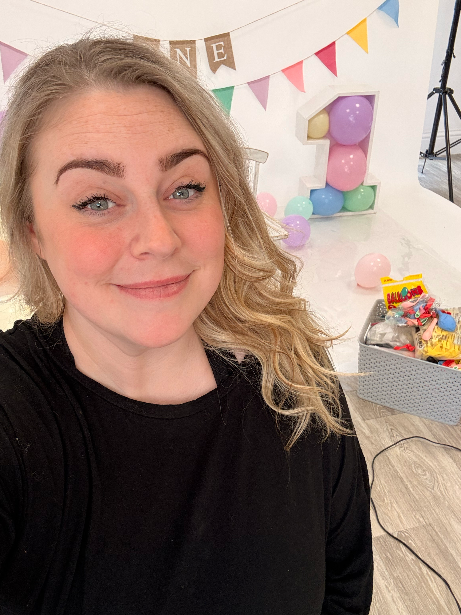 Becky from R.A.M Photography in the queen street studio in Stranraer. Covering all types of shoots including Newborn, weddings and events